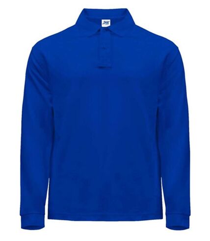 Polo manches longues - Homme - JK215 - bleu roi