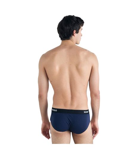 Lot De 3  Slips Motif/style Logo Homme Bleu Marine Hugo
