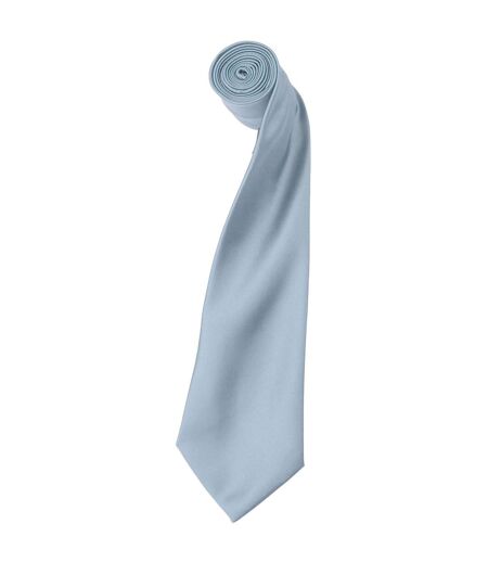 Premier Mens Plain Satin Tie (Narrow Blade) (Pack of 2) (Light Blue) (One Size) - UTRW6934