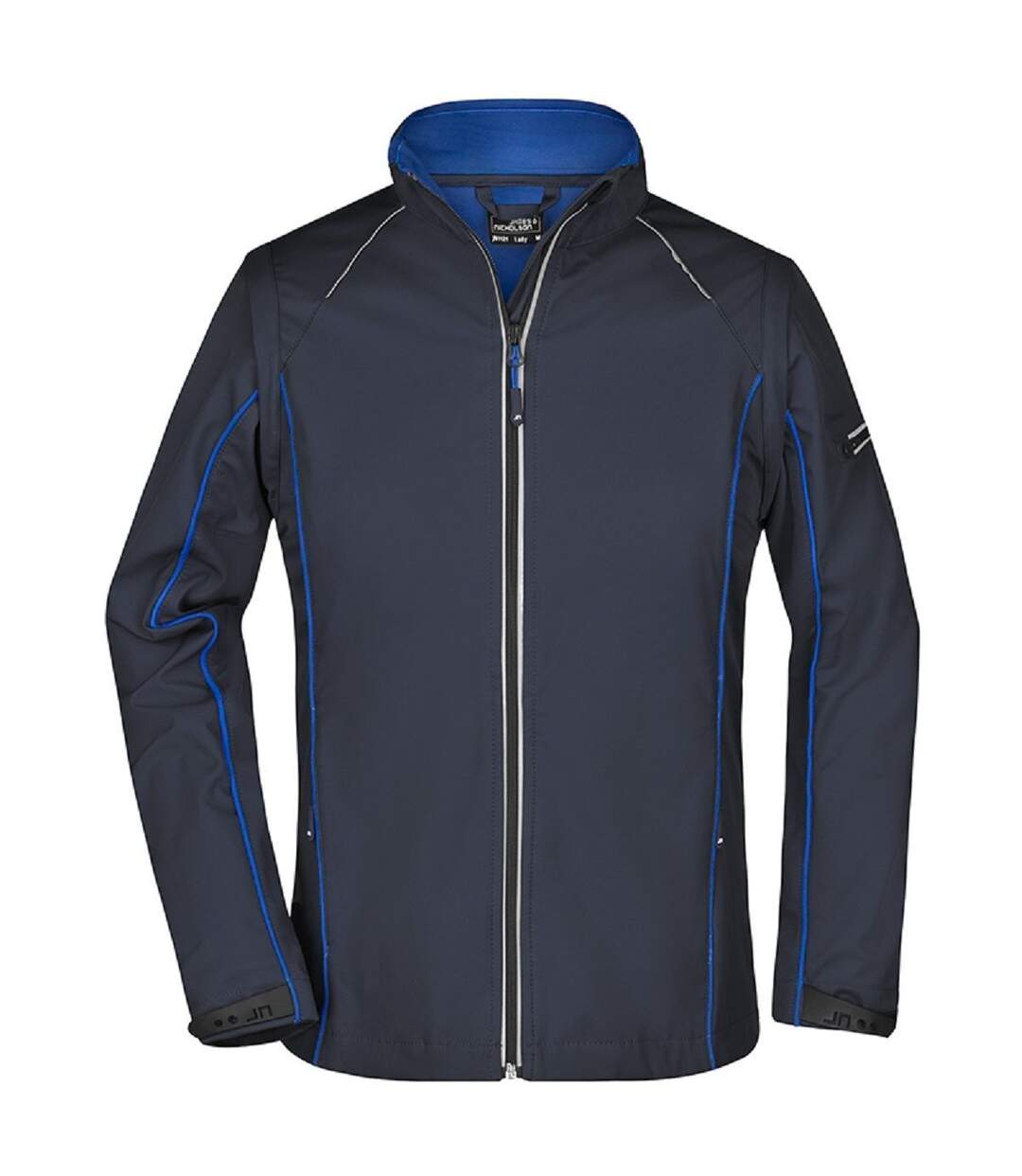 Veste softshell manches amovibles - femme - JN1121 - bleu marine et bleu roi-1