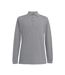 Brook Taverner Mens Frederick Long-Sleeved Polo Shirt (Gray Marl)