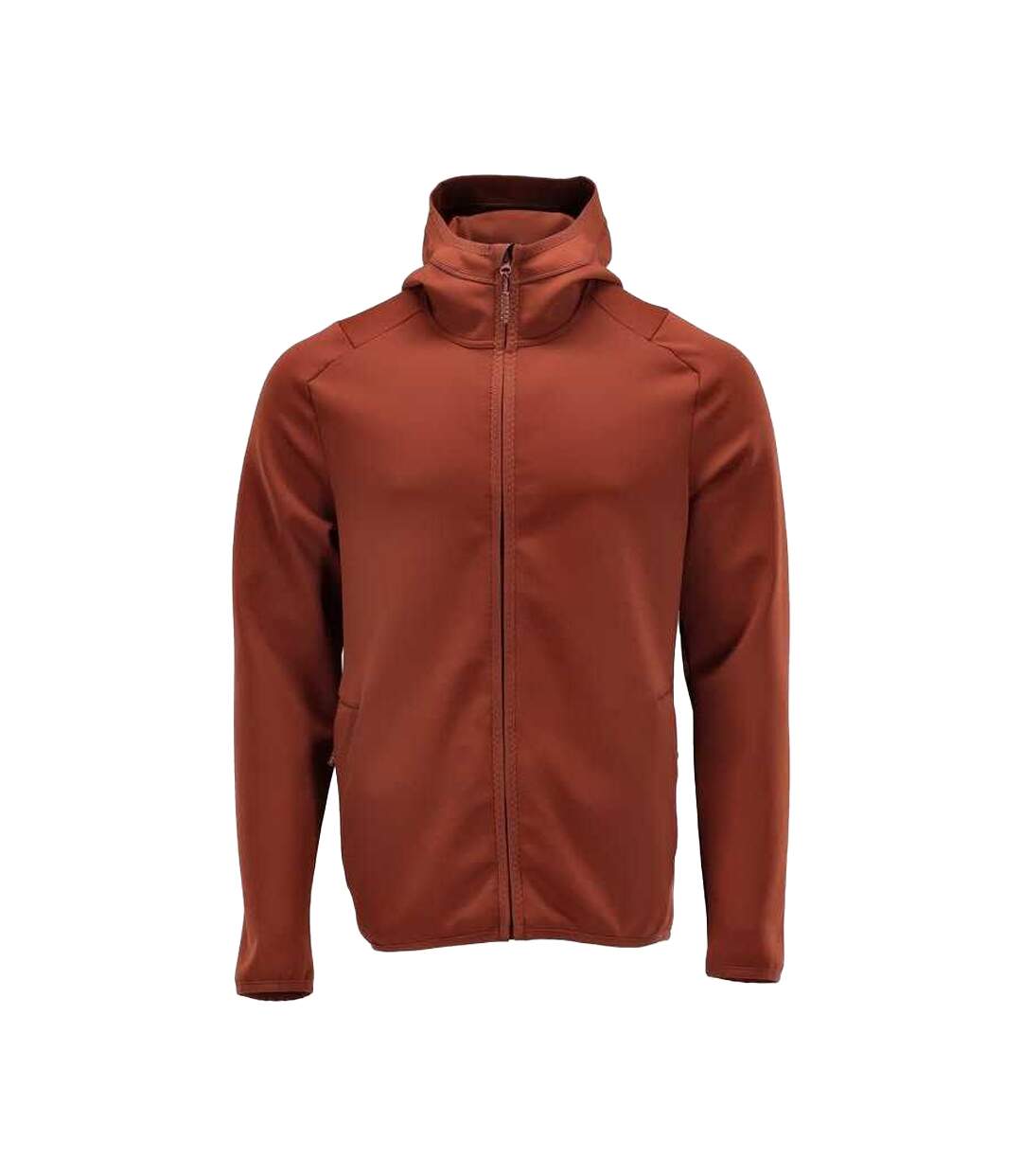Mens Customised Hooded Fleece Jacket Autumn Red Mascot-1