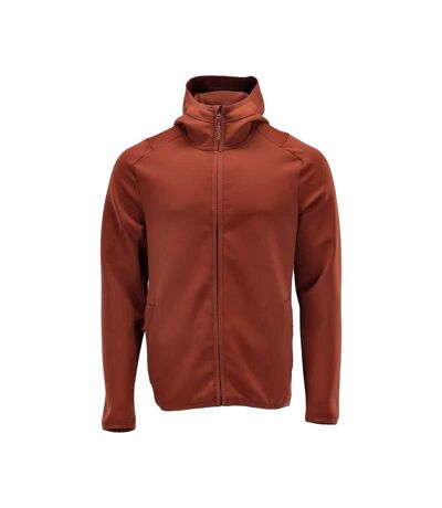 Mens Customised Hooded Fleece Jacket Autumn Red Mascot