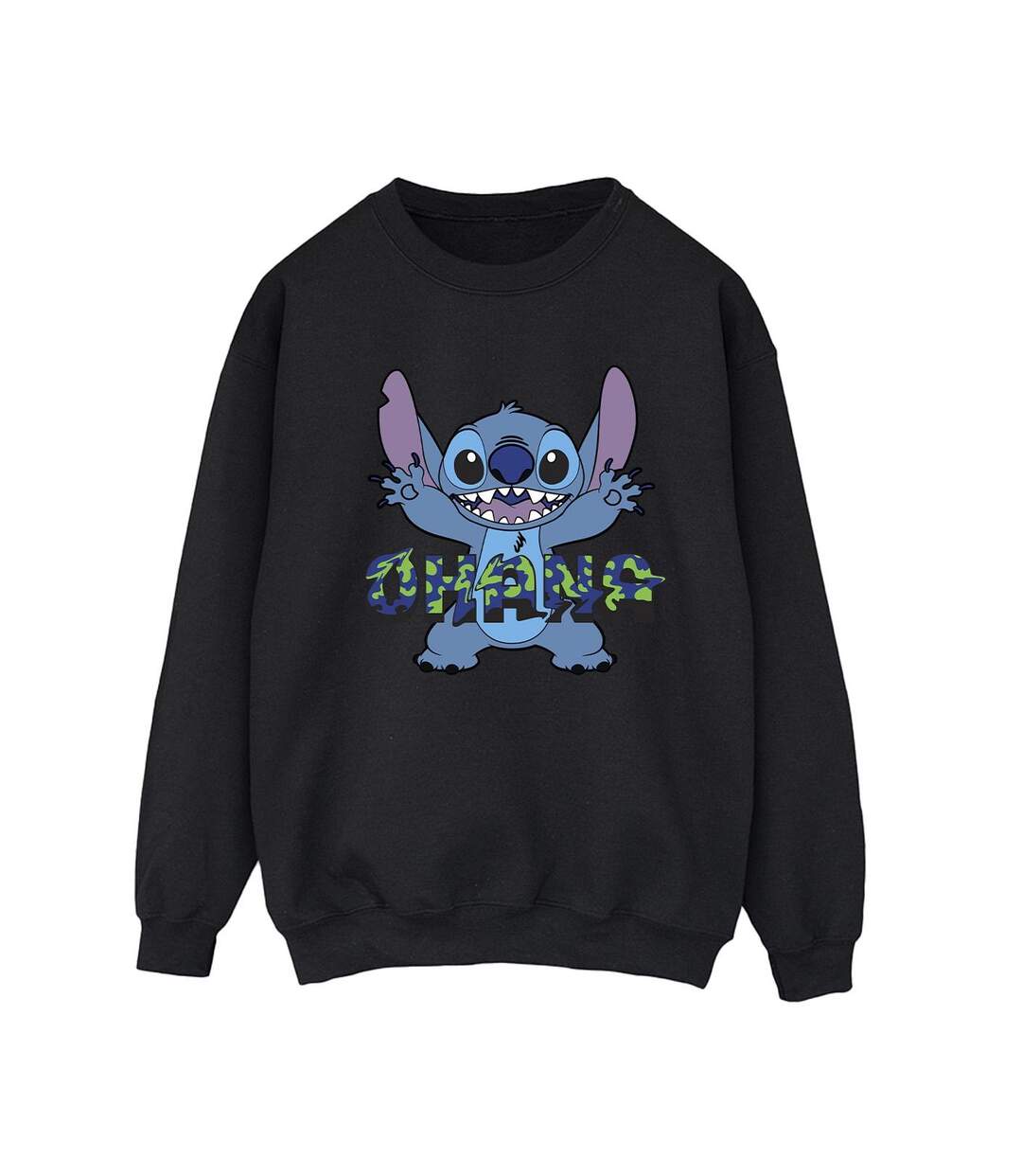 Disney - Sweat LILO AND STITCH OHANA BLUE GLITCH - Femme (Noir) - UTBI22848-1