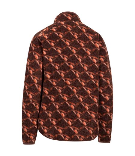 Veste Polaire Col Montant Motif/style Imprimé Jessie Femme Marron Foncé À Motifs Trespass