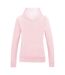 Sweat À Capuche College Femme Rose Clair Awdis-3