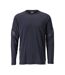 T-shirt Manches Longues Customised Homme Bleu Marine Foncé Mascot-1