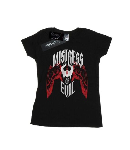 Disney T-shirt en coton Femmes/Dames Maleficent Mistress Of Evil Wings (Noir) - UTBI30660