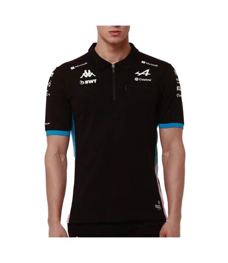 Polo noir homme kappa adlam - s