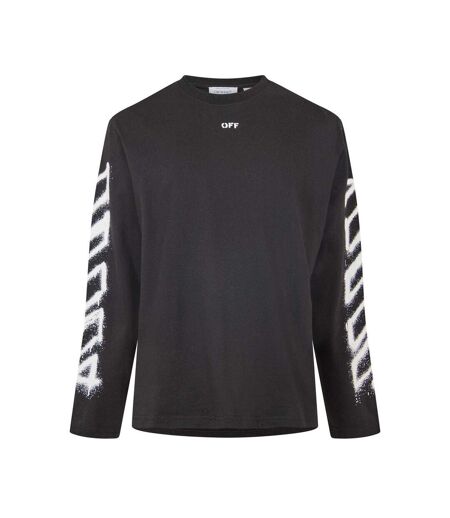 T-shirt Manches Longues Motif/style Imprimé Sur Manche Homme Noir Off White