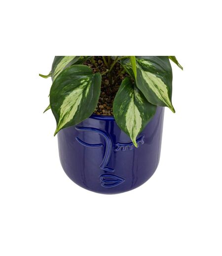 Plante Artificielle en Pot Soleya 30cm Bleu