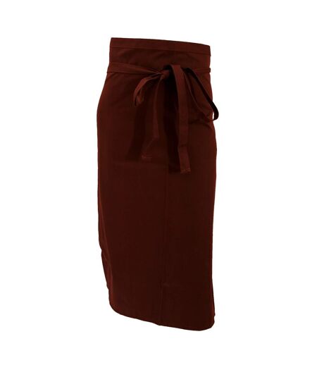 Bistro unisex medium length bistro apron / barwear one size brown Jassz