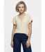 T-shirt col V jersey cotelé, Essentiel-1