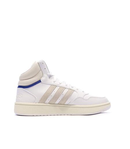 Baskets blanches/grises/bleu homme adidas hoops