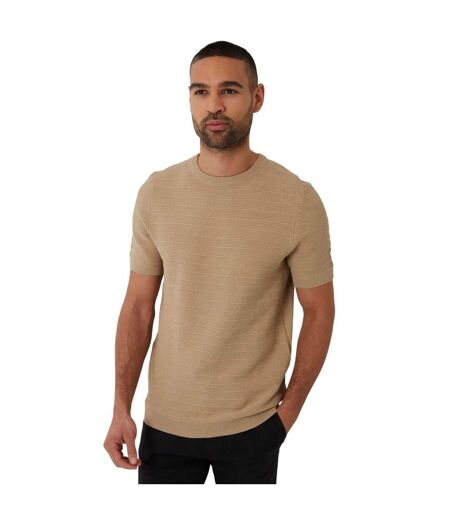 T-shirt Manches Courtes Homme Marron Clair Threadbare