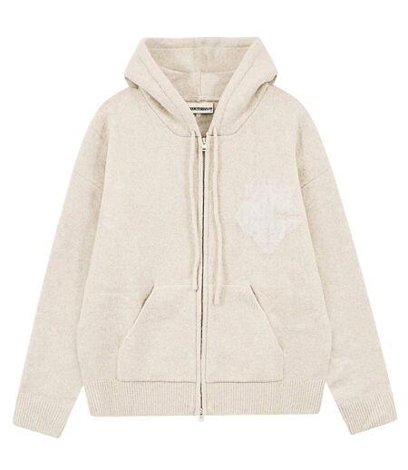 Veste À Capuche Femme Beige Couture Club