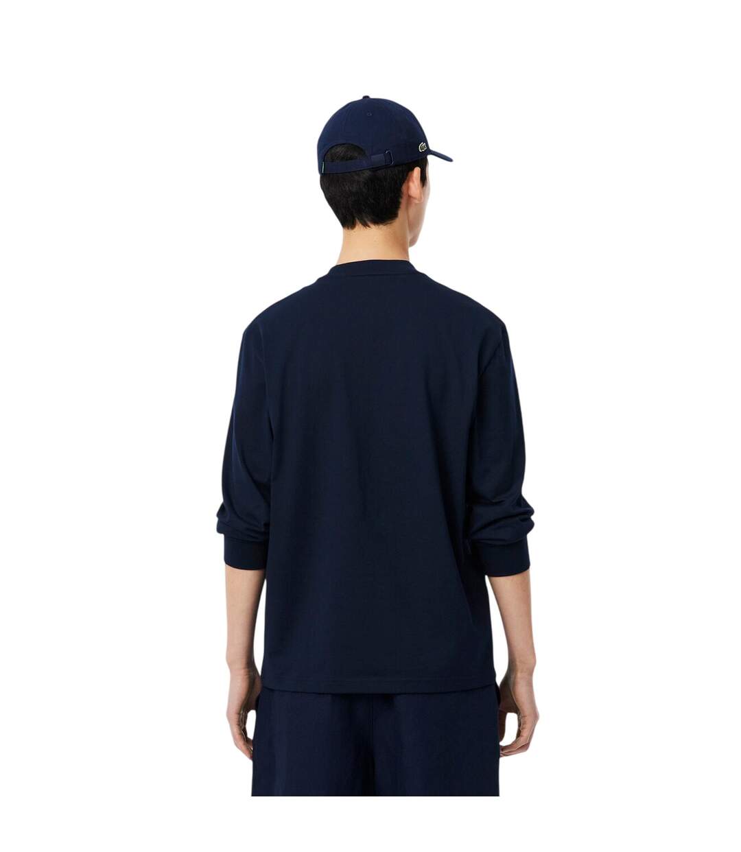 T-shirt Manches Longues Motif/style Imprimé Crocodile Homme Bleu Marine Lacoste-3