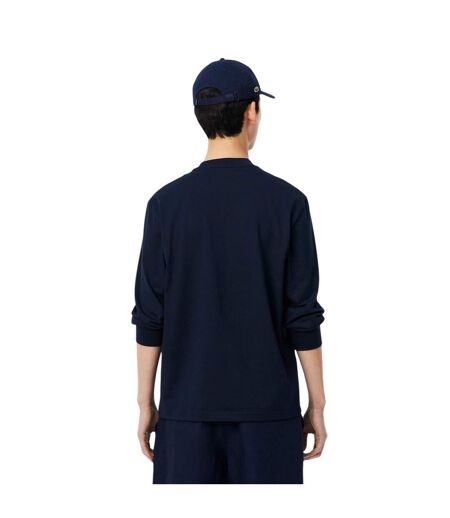 T-shirt Manches Longues Motif/style Imprimé Crocodile Homme Bleu Marine Lacoste