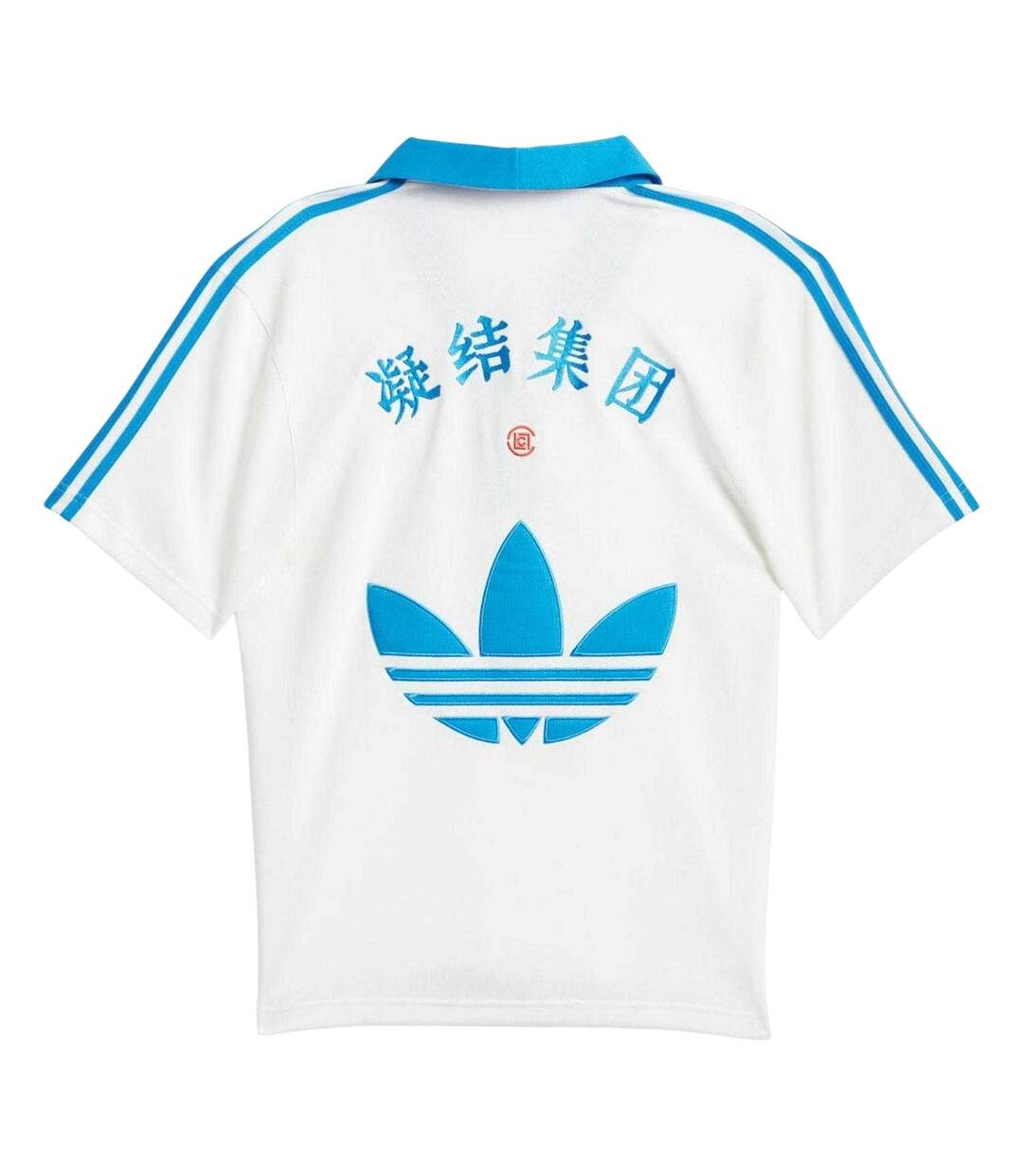 Polo Edison Chen Homme Blanc Bleu Adidas-3