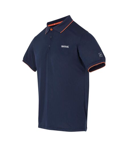 Polo remex homme bleu marine / orange sanguine uni Regatta