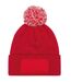 Bonnet Unisexe Pour Adultes Snowstar Printers Rouge Blanc Beechfield-2