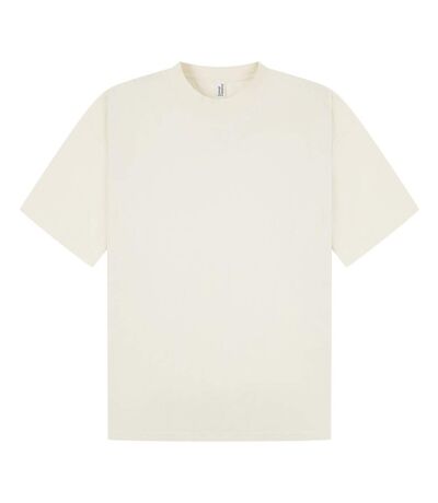 T-shirt oversize unisexe adulte en coton peigné ringspun à encolure allongée écru Casual Classics