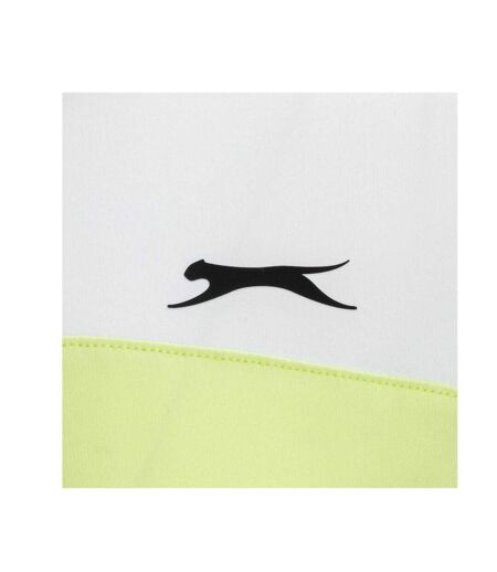 T-shirt Court Femme Blanc Vert Clair Slazenger