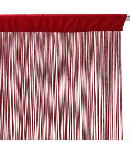 Lot 2x Rideau fils - 90 x 200 cm - Rouge