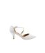 Womens/ladies kennedi crossover strap kitten heel shoes off white Where´s That From-1