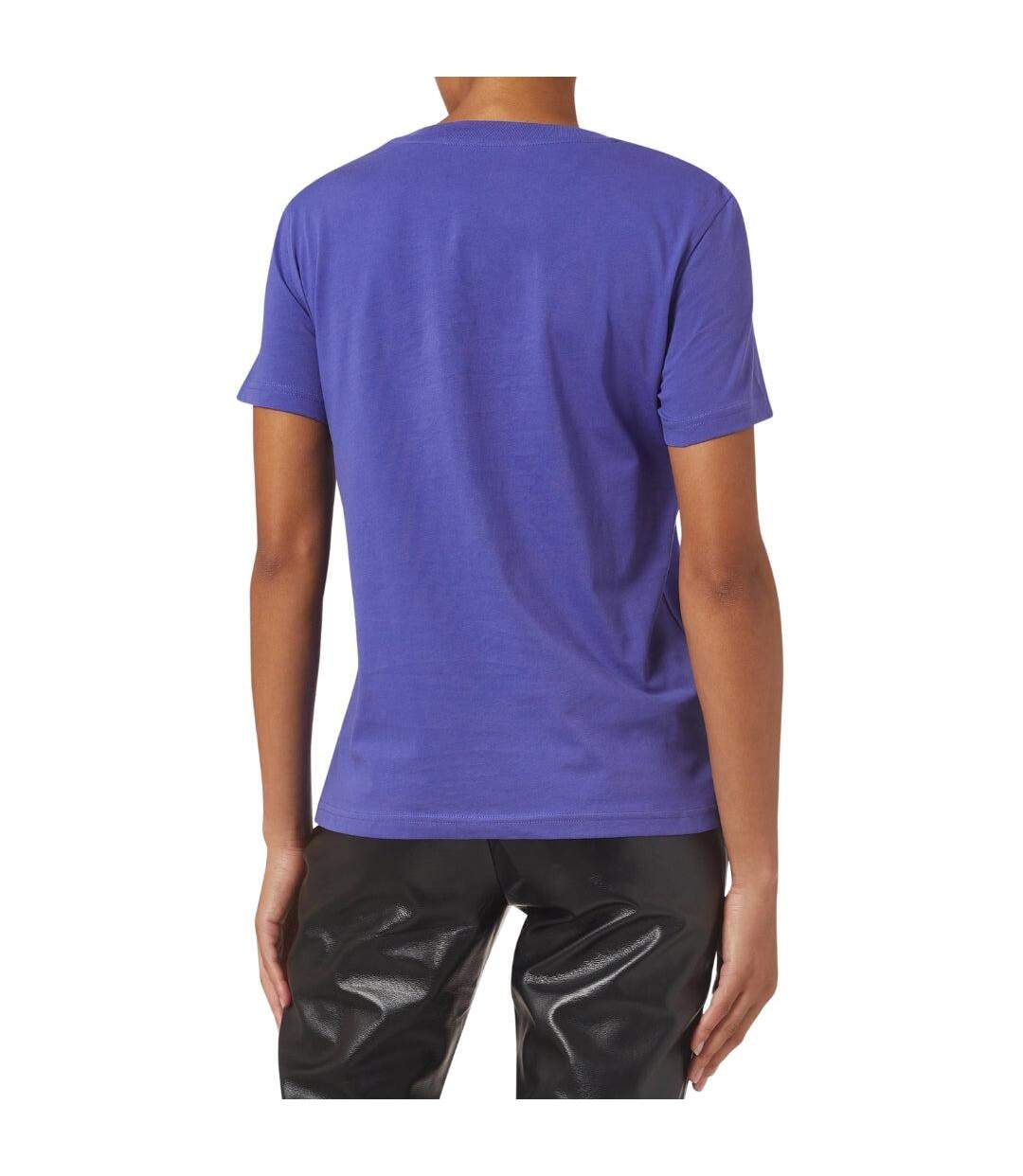 Mens Double Question Mark T-shirt Purple Moschino-2