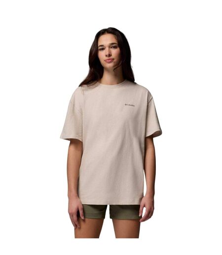 Womens/ladies Floral Oversized T-shirt Beige Columbia