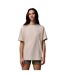 Womens/ladies Floral Oversized T-shirt Beige Columbia-1