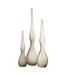 Lot de 3 Vases en Verre Yoko 64cm Grège-1