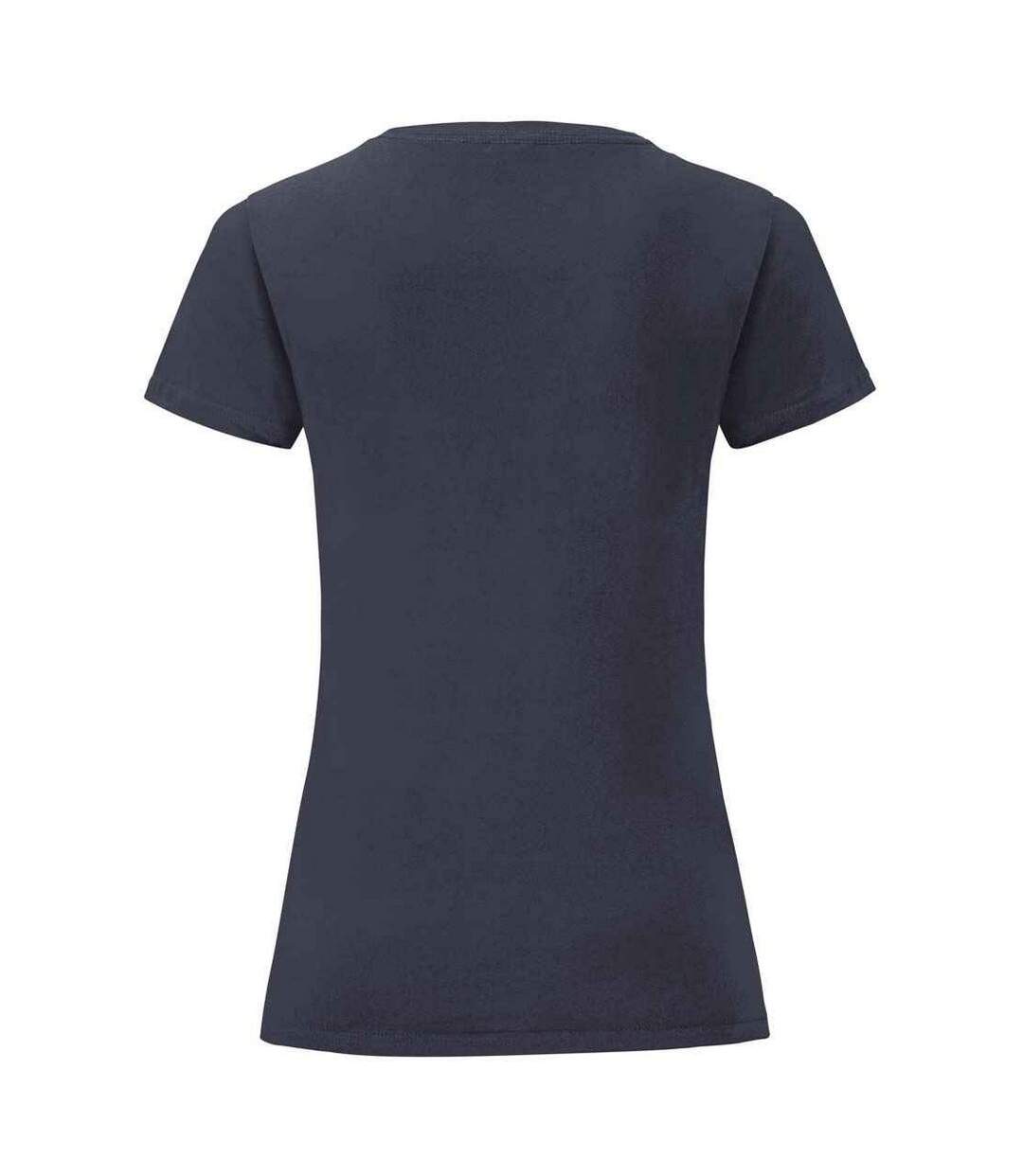 T-shirt iconic femme bleu marine foncé Fruit of the Loom-2