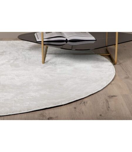 Tapis Rond Uni Blanca 200cm Blanc