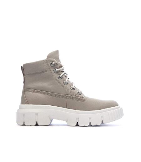 Bottines beige femme timberland greyfield mid lace up