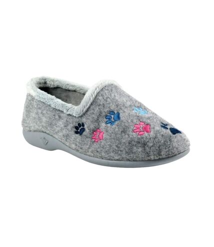 Chaussons charley femme gris Lazy Dogz