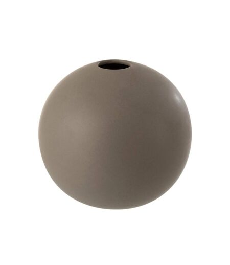 Paris Prix - Vase Design boule Céramique 18cm Gris Foncé