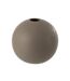 Paris Prix - Vase Design boule Céramique 18cm Gris Foncé-1