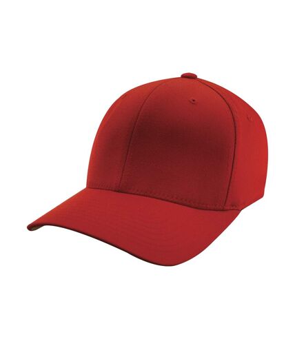 Yupoong Mens Flexfit Fitted Baseball Cap (Pack of 2) (Red)