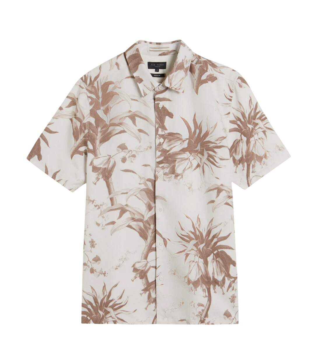 Unisex Adult Belmar Linen Blend Short-sleeved Shirt Natural Ted Baker-1