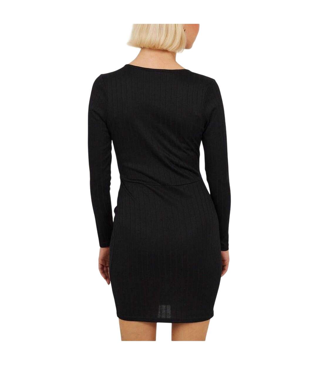 Robe Courte Manches Longues Femme Noir Brave Soul-3