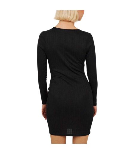 Robe Courte Manches Longues Femme Noir Brave Soul