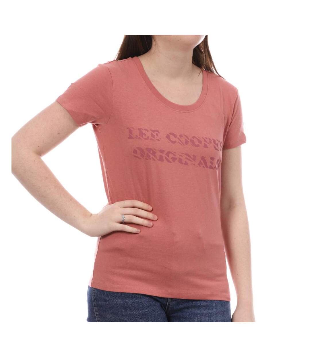 T-shirt Rose Femme Lee Cooper Ole - XS-1