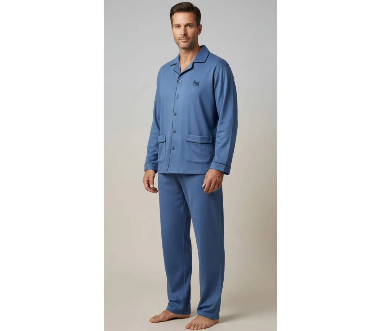 Pyjama Homme Hiver Polaire boutonné C2530-2