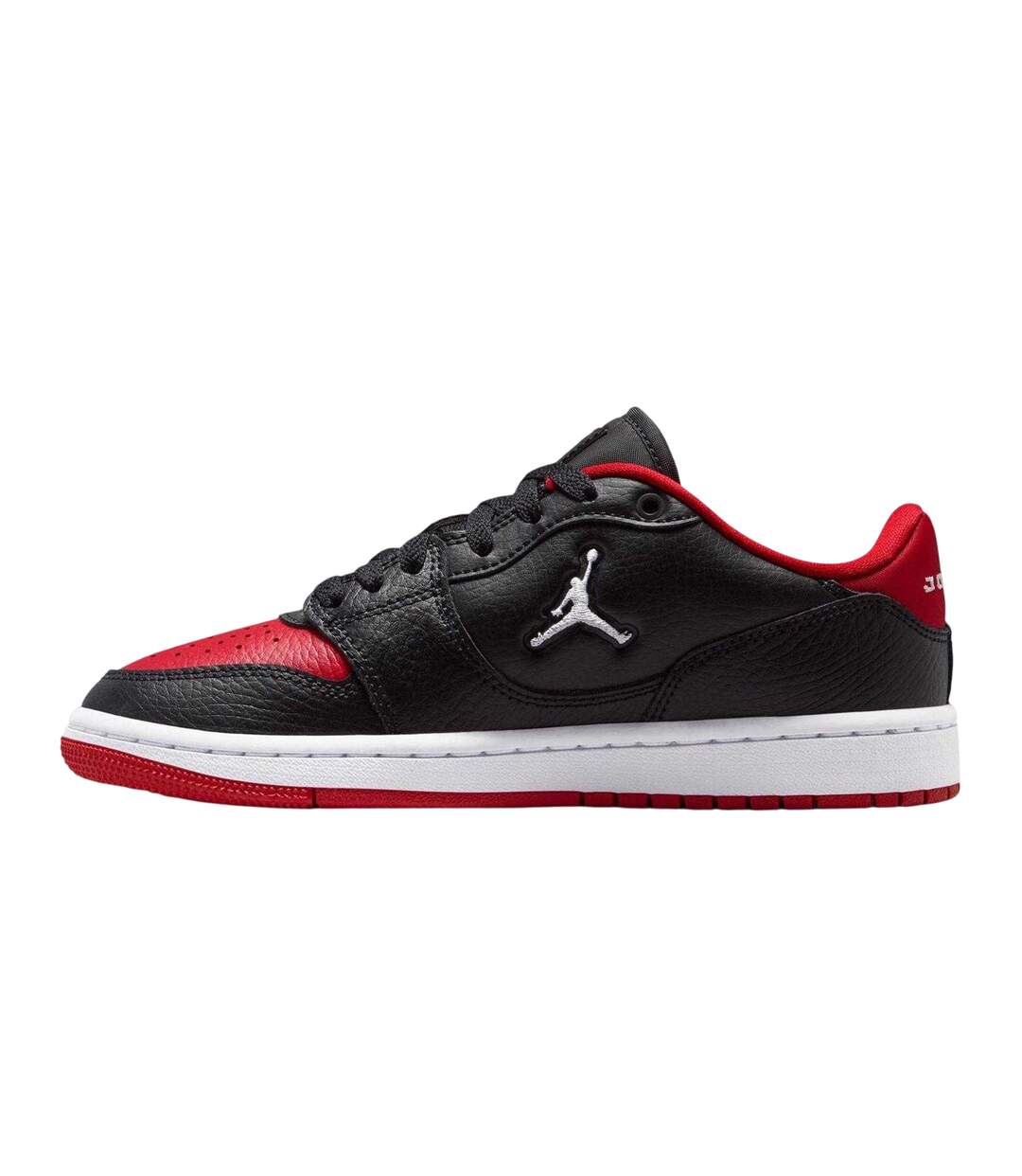 Womens/ladies Air Jordan Access Leather Trainers Black Red Nike-3