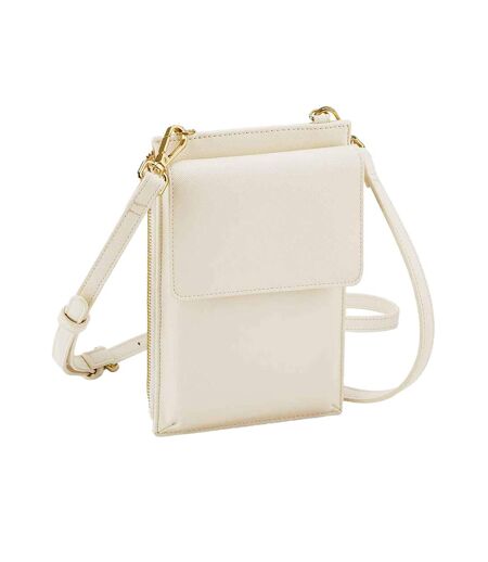Boutique phone carry case one size oyster Bagbase