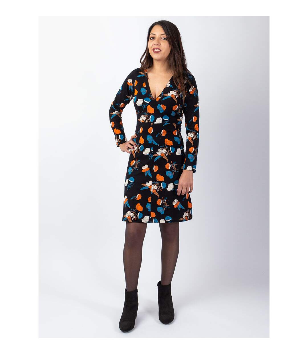 Robe courte 100% coton MEERA imprimé floral Coton Du Monde