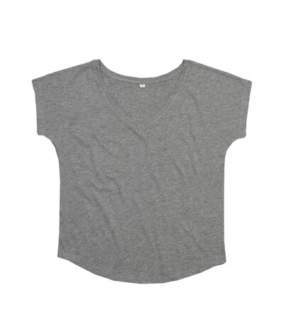 Mantis Womens/Ladies Loose Fit V Neck T-Shirt (Heather Marl) - UTPC3218