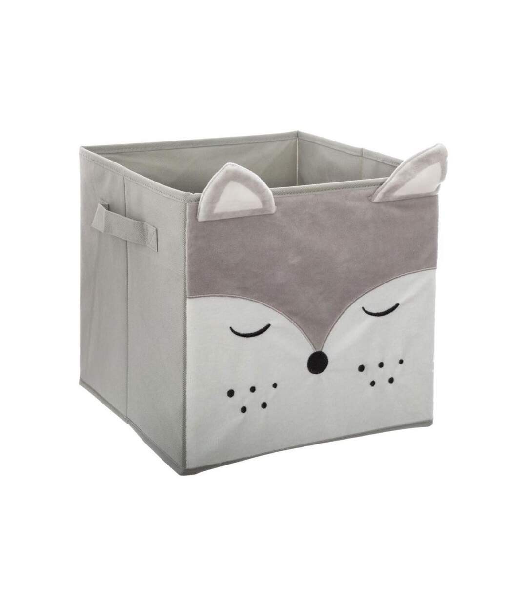 Boîte de Rangement Pliable Renard 29x29cm Gris-1